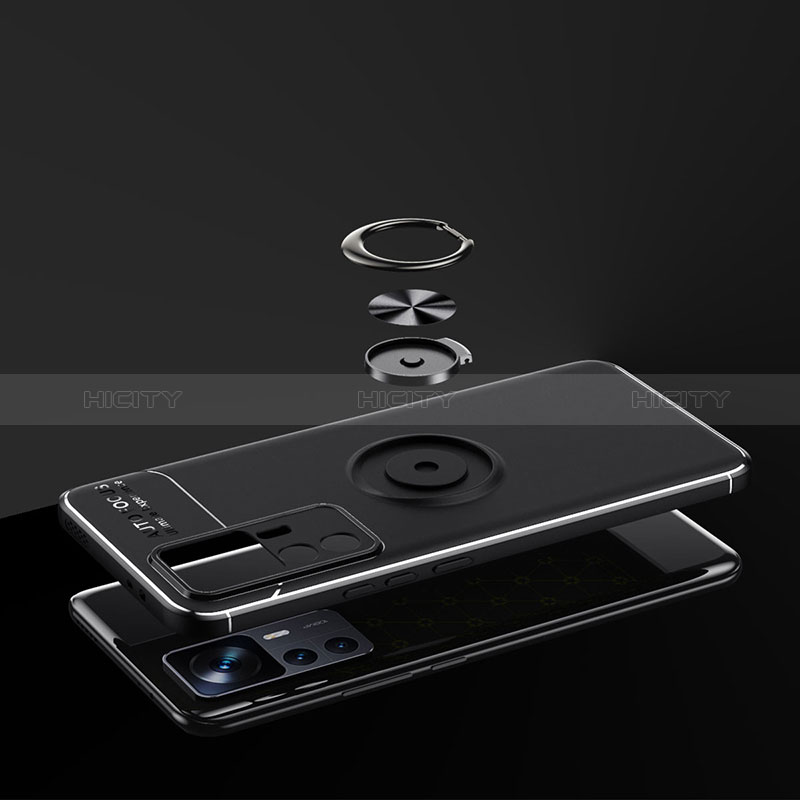 Silikon Hülle Handyhülle Ultra Dünn Schutzhülle Tasche Flexible mit Magnetisch Fingerring Ständer SD1 für Xiaomi Mi 12T 5G