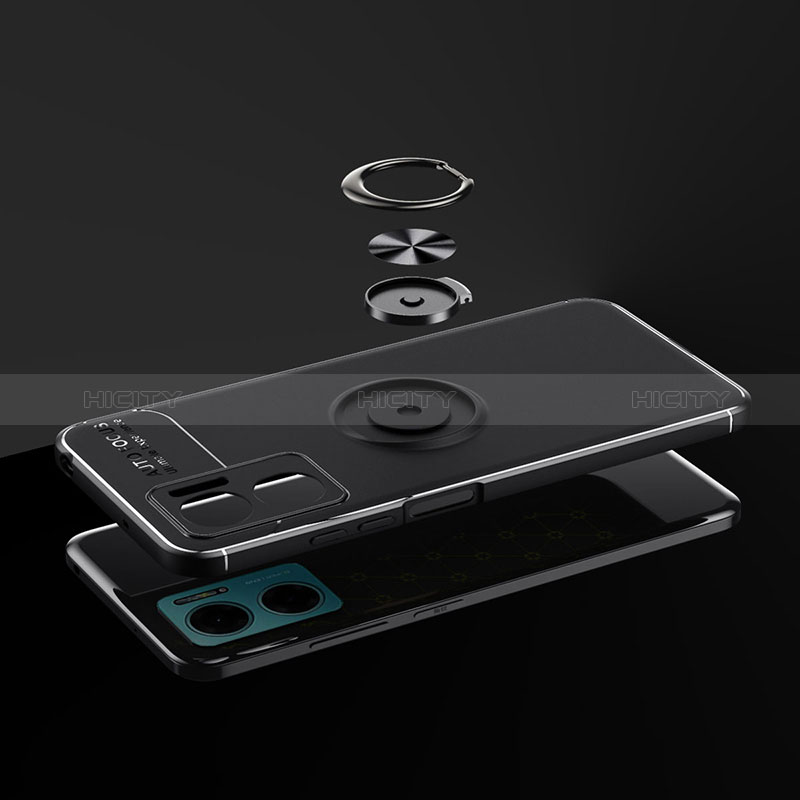 Silikon Hülle Handyhülle Ultra Dünn Schutzhülle Tasche Flexible mit Magnetisch Fingerring Ständer SD1 für Xiaomi Redmi 11 Prime 5G groß