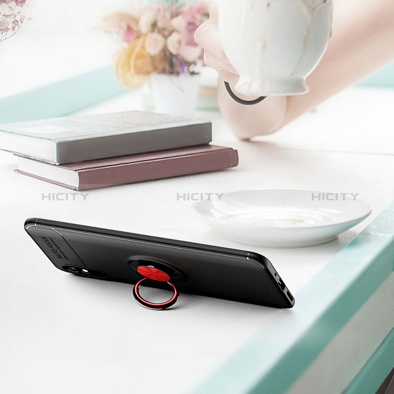 Silikon Hülle Handyhülle Ultra Dünn Schutzhülle Tasche Flexible mit Magnetisch Fingerring Ständer SD1 für Xiaomi Redmi 9A