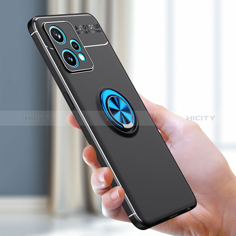 Silikon Hülle Handyhülle Ultra Dünn Schutzhülle Tasche Flexible mit Magnetisch Fingerring Ständer SD2 für Realme 9 Pro+ Plus 5G