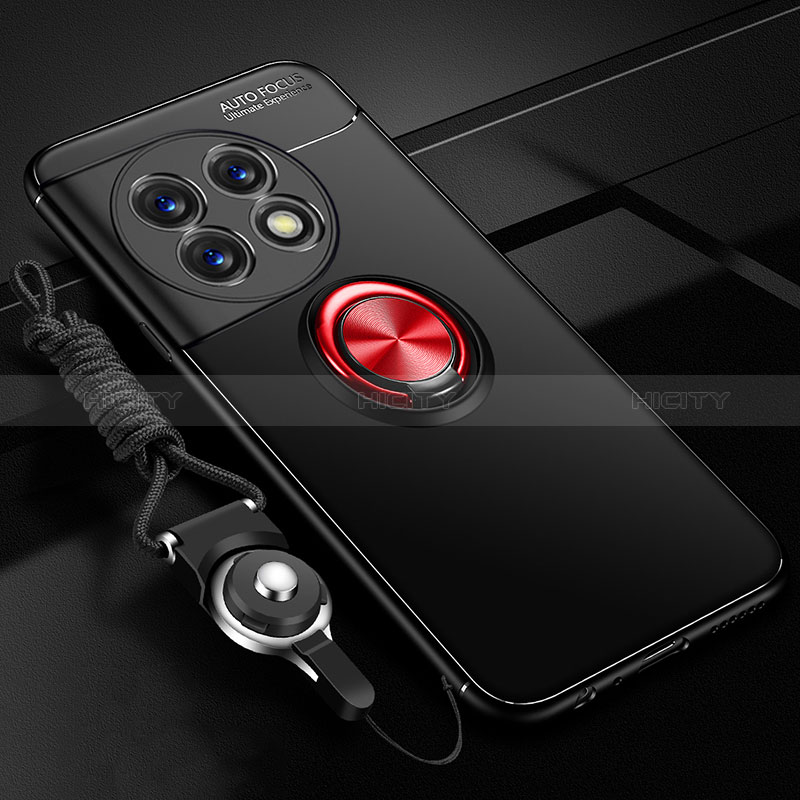 Silikon Hülle Handyhülle Ultra Dünn Schutzhülle Tasche Flexible mit Magnetisch Fingerring Ständer SD3 für OnePlus Ace 2 5G