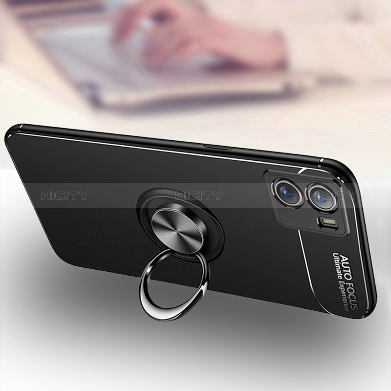 Silikon Hülle Handyhülle Ultra Dünn Schutzhülle Tasche Flexible mit Magnetisch Fingerring Ständer SD3 für Vivo Y32t