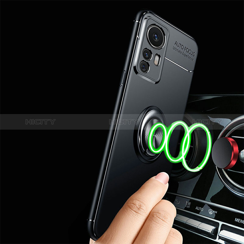 Silikon Hülle Handyhülle Ultra Dünn Schutzhülle Tasche Flexible mit Magnetisch Fingerring Ständer SD3 für Xiaomi Mi 12T Pro 5G groß