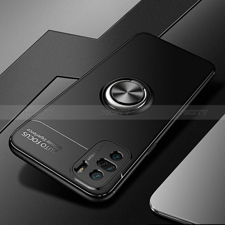 Silikon Hülle Handyhülle Ultra Dünn Schutzhülle Tasche Flexible mit Magnetisch Fingerring Ständer SD3 für Xiaomi Poco F3 5G groß