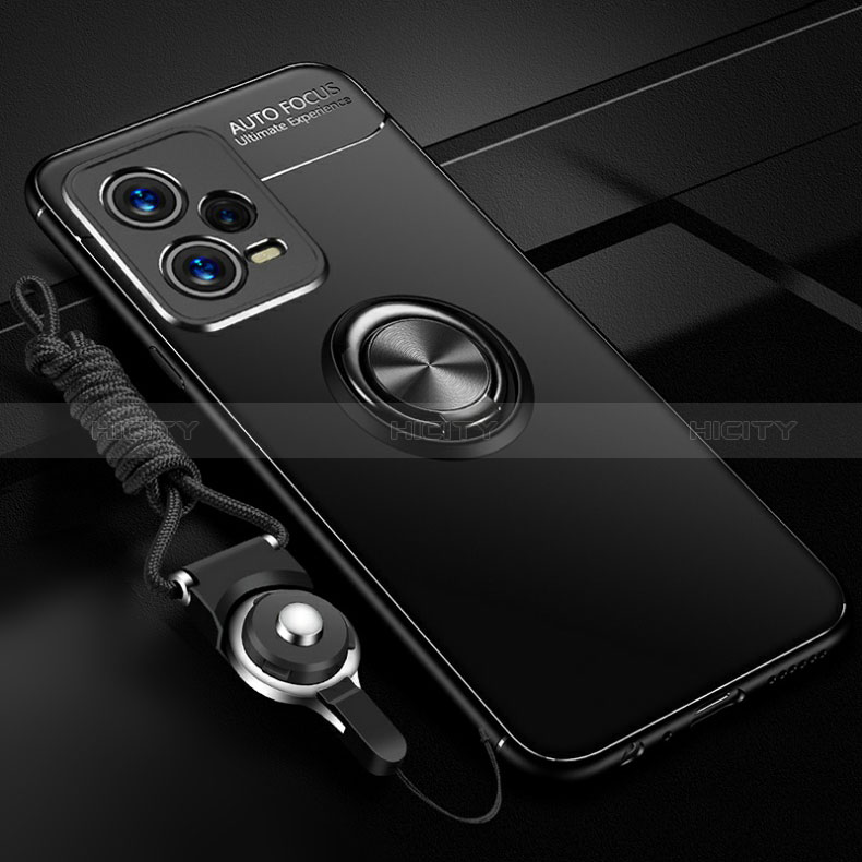 Silikon Hülle Handyhülle Ultra Dünn Schutzhülle Tasche Flexible mit Magnetisch Fingerring Ständer SD3 für Xiaomi Poco X5 5G