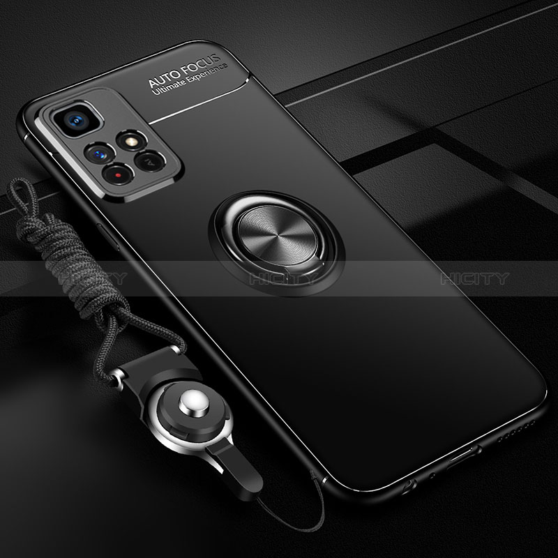 Silikon Hülle Handyhülle Ultra Dünn Schutzhülle Tasche Flexible mit Magnetisch Fingerring Ständer SD3 für Xiaomi Redmi Note 11 5G