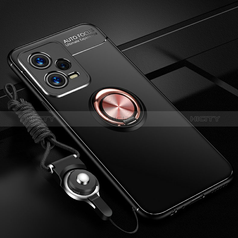 Silikon Hülle Handyhülle Ultra Dünn Schutzhülle Tasche Flexible mit Magnetisch Fingerring Ständer SD3 für Xiaomi Redmi Note 12 Explorer groß