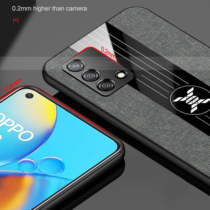 Silikon Hülle Handyhülle Ultra Dünn Schutzhülle Tasche Flexible mit Magnetisch Fingerring Ständer X01L für Oppo A74 4G