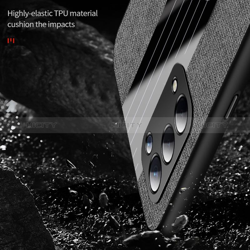 Silikon Hülle Handyhülle Ultra Dünn Schutzhülle Tasche Flexible mit Magnetisch Fingerring Ständer X01L für Oppo A74 5G
