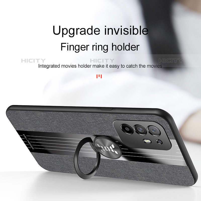 Silikon Hülle Handyhülle Ultra Dünn Schutzhülle Tasche Flexible mit Magnetisch Fingerring Ständer X01L für Oppo A94 5G