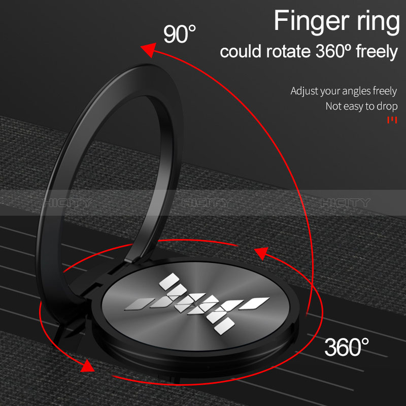 Silikon Hülle Handyhülle Ultra Dünn Schutzhülle Tasche Flexible mit Magnetisch Fingerring Ständer X01L für Samsung Galaxy S20