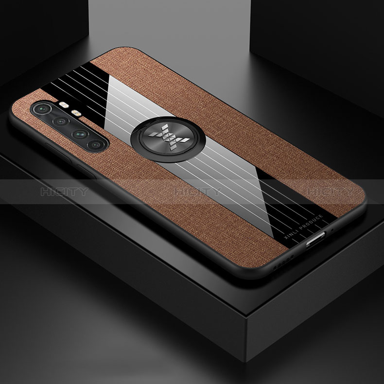 Silikon Hülle Handyhülle Ultra Dünn Schutzhülle Tasche Flexible mit Magnetisch Fingerring Ständer X01L für Xiaomi Mi Note 10 Lite