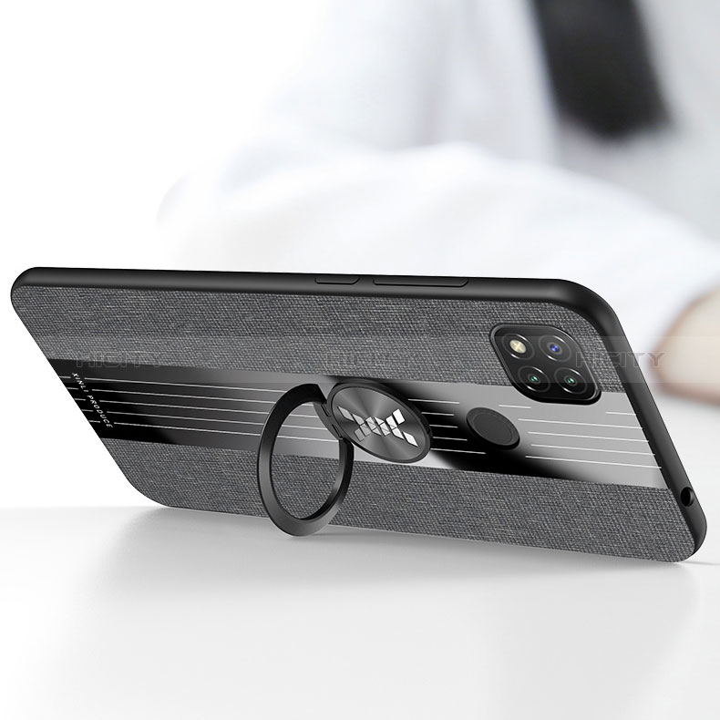 Silikon Hülle Handyhülle Ultra Dünn Schutzhülle Tasche Flexible mit Magnetisch Fingerring Ständer X01L für Xiaomi POCO C31