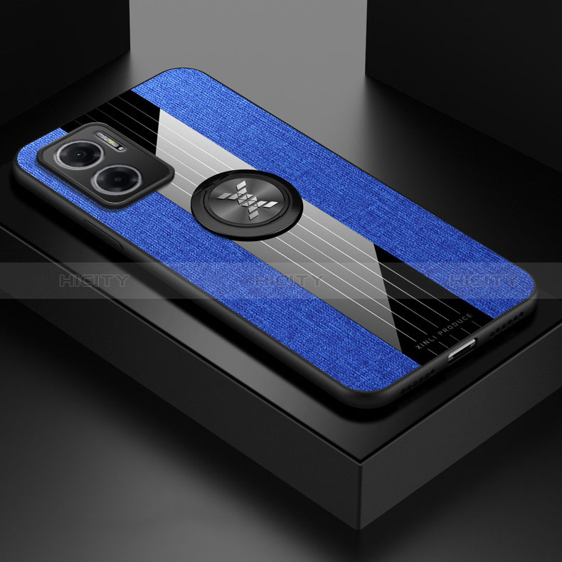 Silikon Hülle Handyhülle Ultra Dünn Schutzhülle Tasche Flexible mit Magnetisch Fingerring Ständer X01L für Xiaomi Redmi 10 Prime Plus 5G groß