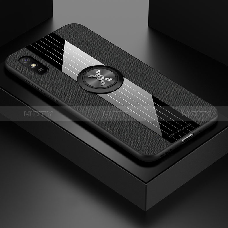 Silikon Hülle Handyhülle Ultra Dünn Schutzhülle Tasche Flexible mit Magnetisch Fingerring Ständer X01L für Xiaomi Redmi 9A