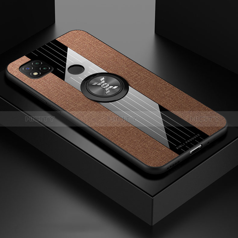 Silikon Hülle Handyhülle Ultra Dünn Schutzhülle Tasche Flexible mit Magnetisch Fingerring Ständer X01L für Xiaomi Redmi 9C NFC