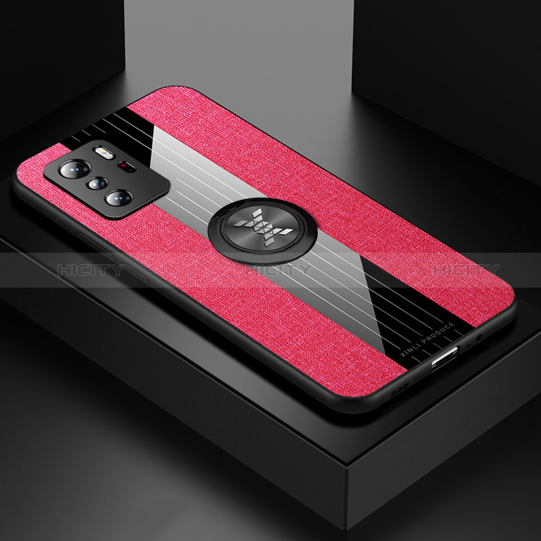 Silikon Hülle Handyhülle Ultra Dünn Schutzhülle Tasche Flexible mit Magnetisch Fingerring Ständer X01L für Xiaomi Redmi Note 10 Pro 5G groß