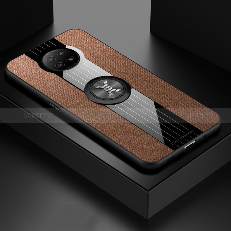 Silikon Hülle Handyhülle Ultra Dünn Schutzhülle Tasche Flexible mit Magnetisch Fingerring Ständer X01L für Xiaomi Redmi Note 9T 5G