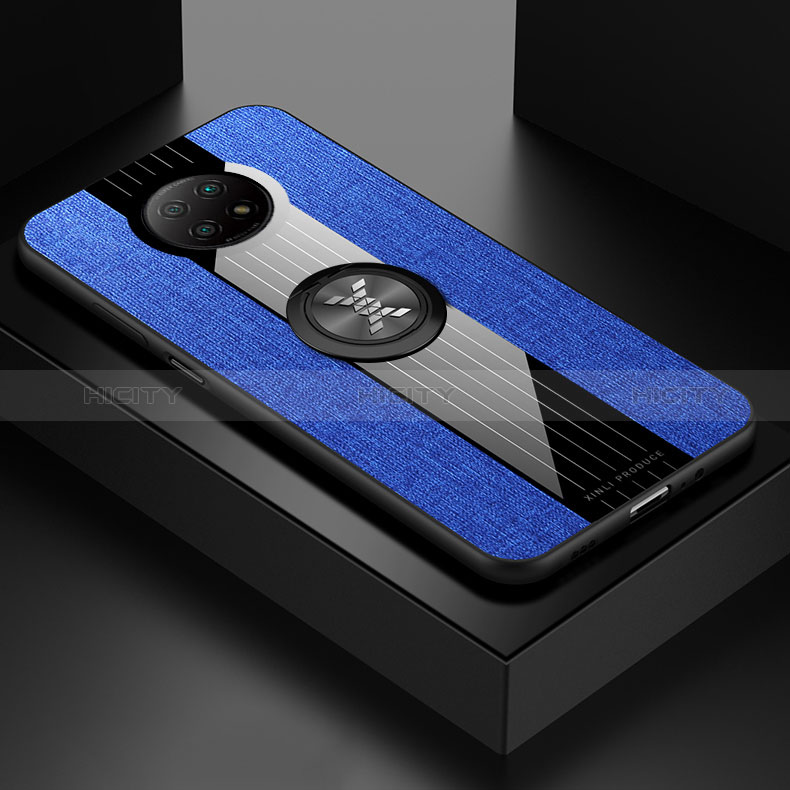 Silikon Hülle Handyhülle Ultra Dünn Schutzhülle Tasche Flexible mit Magnetisch Fingerring Ständer X01L für Xiaomi Redmi Note 9T 5G