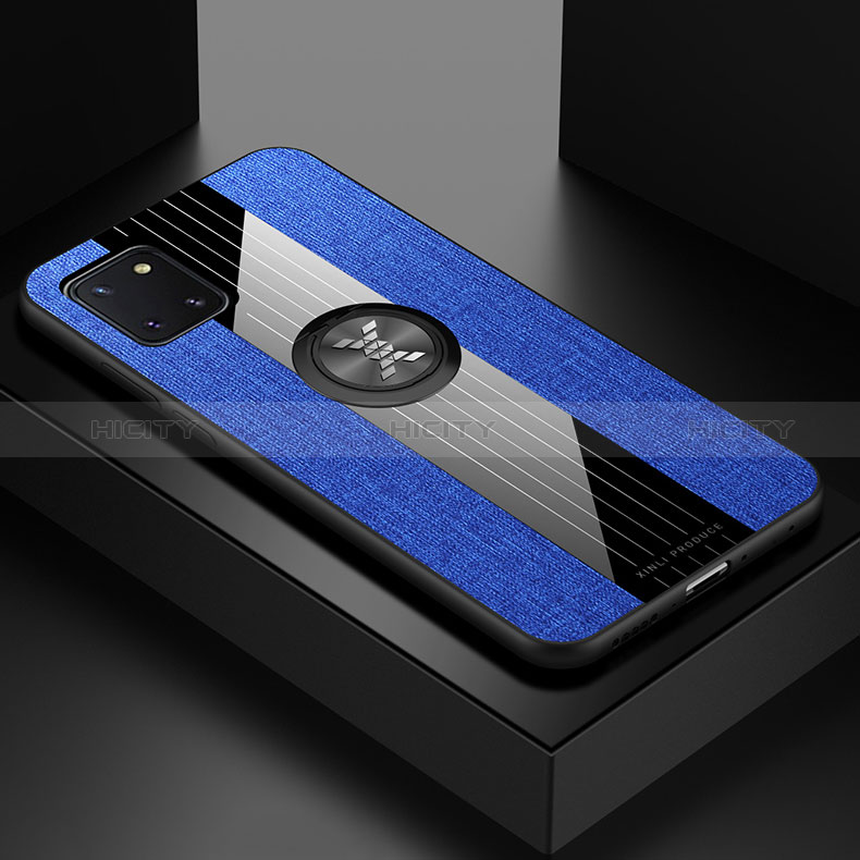 Silikon Hülle Handyhülle Ultra Dünn Schutzhülle Tasche Flexible mit Magnetisch Fingerring Ständer X02L für Samsung Galaxy Note 10 Lite