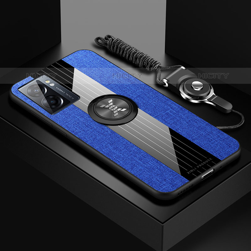 Silikon Hülle Handyhülle Ultra Dünn Schutzhülle Tasche Flexible mit Magnetisch Fingerring Ständer X03L für OnePlus Nord N300 5G