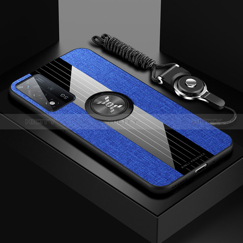 Silikon Hülle Handyhülle Ultra Dünn Schutzhülle Tasche Flexible mit Magnetisch Fingerring Ständer X03L für Oppo A93s 5G
