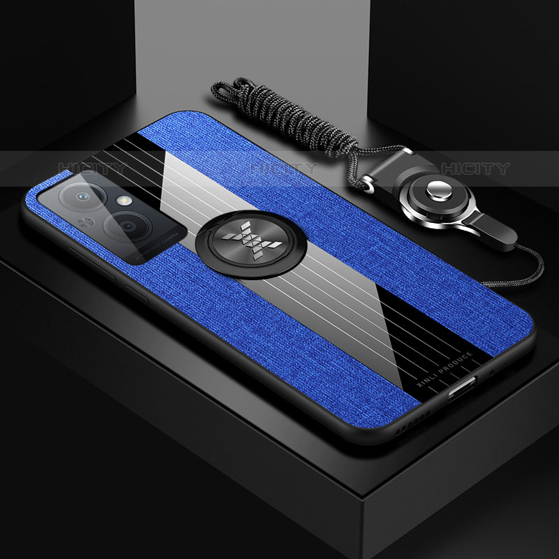 Silikon Hülle Handyhülle Ultra Dünn Schutzhülle Tasche Flexible mit Magnetisch Fingerring Ständer X03L für Oppo F21 Pro 5G groß