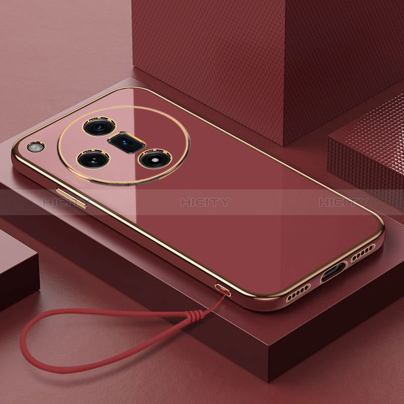 Silikon Hülle Handyhülle Ultra Dünn Schutzhülle Tasche Flexible mit Magnetisch Fingerring Ständer X03L für Oppo Find X7 5G