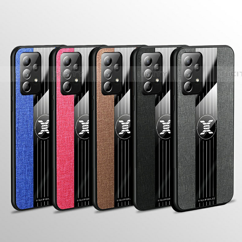 Silikon Hülle Handyhülle Ultra Dünn Schutzhülle Tasche Flexible mit Magnetisch Fingerring Ständer X03L für Samsung Galaxy A72 5G