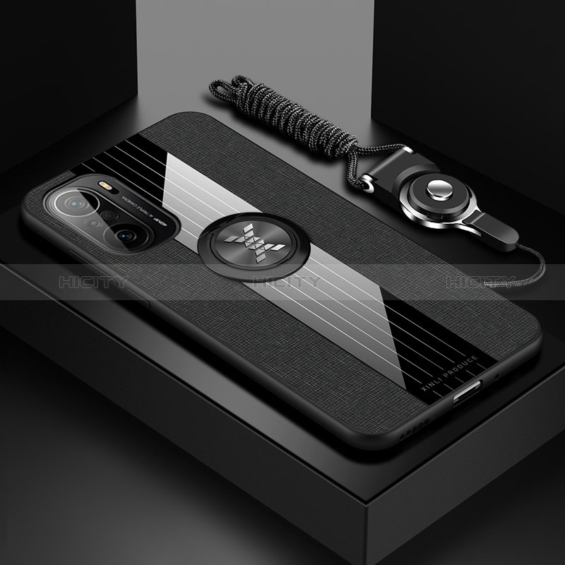 Silikon Hülle Handyhülle Ultra Dünn Schutzhülle Tasche Flexible mit Magnetisch Fingerring Ständer X03L für Xiaomi Mi 11X 5G