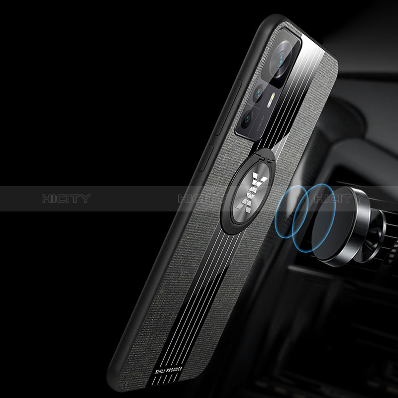 Silikon Hülle Handyhülle Ultra Dünn Schutzhülle Tasche Flexible mit Magnetisch Fingerring Ständer X03L für Xiaomi Mi 12T 5G