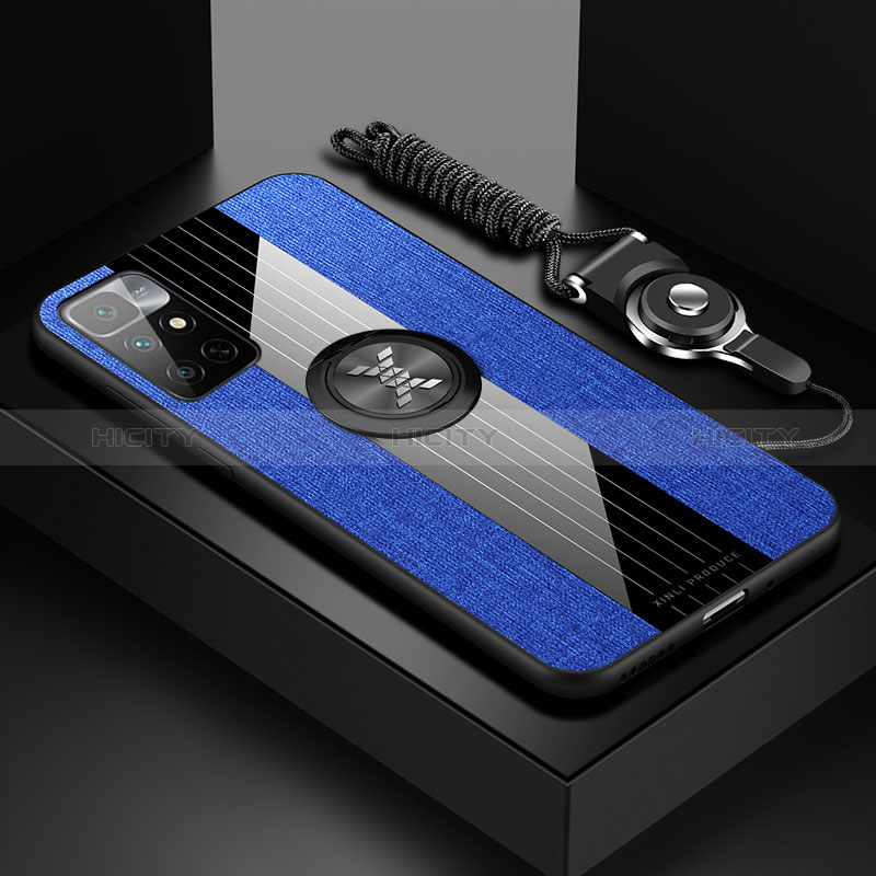 Silikon Hülle Handyhülle Ultra Dünn Schutzhülle Tasche Flexible mit Magnetisch Fingerring Ständer X03L für Xiaomi Redmi 10 (2022)