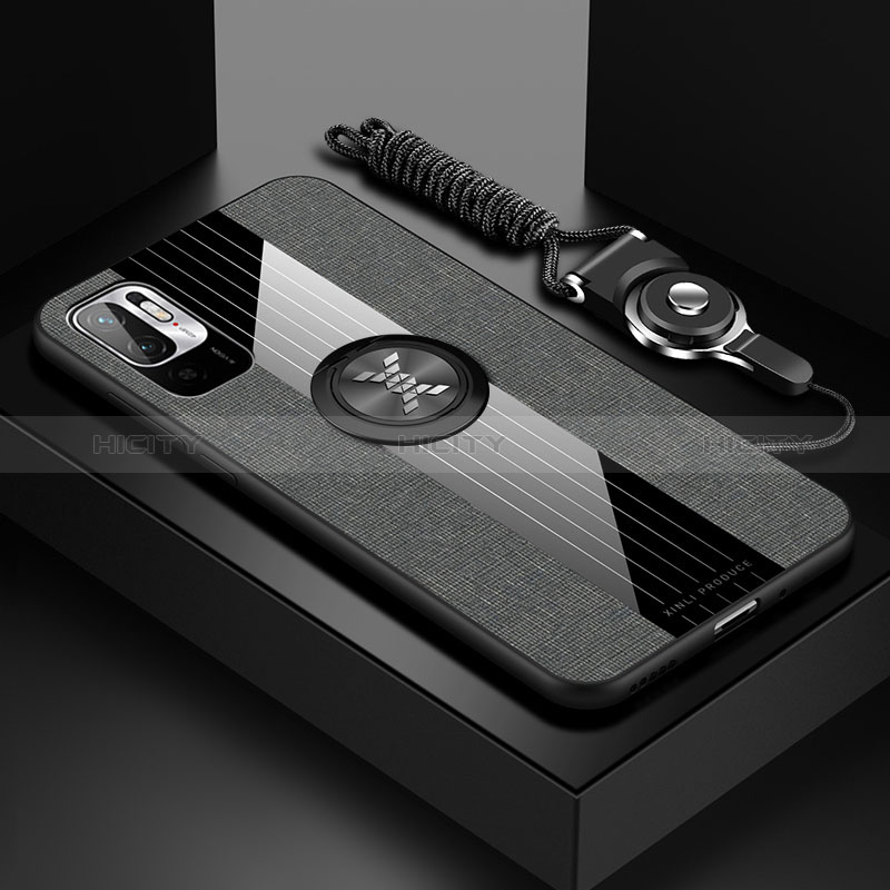 Silikon Hülle Handyhülle Ultra Dünn Schutzhülle Tasche Flexible mit Magnetisch Fingerring Ständer X03L für Xiaomi Redmi Note 11 SE 5G