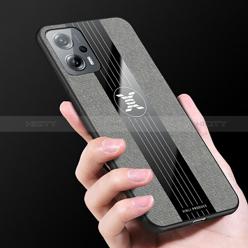 Silikon Hülle Handyhülle Ultra Dünn Schutzhülle Tasche Flexible mit Magnetisch Fingerring Ständer X03L für Xiaomi Redmi Note 11T Pro+ Plus 5G