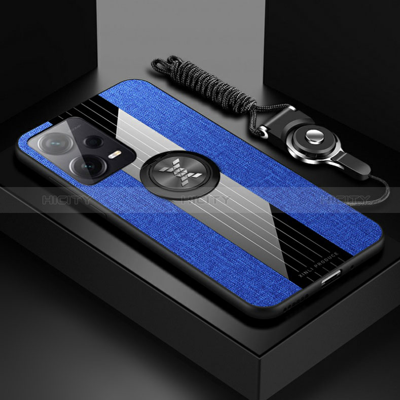 Silikon Hülle Handyhülle Ultra Dünn Schutzhülle Tasche Flexible mit Magnetisch Fingerring Ständer X03L für Xiaomi Redmi Note 12 Pro+ Plus 5G groß