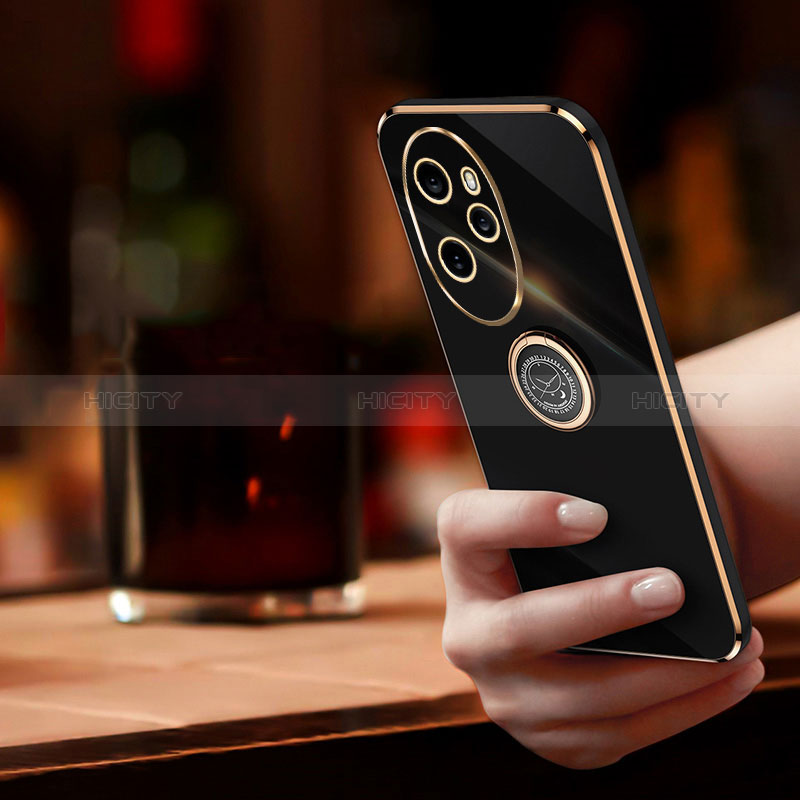 Silikon Hülle Handyhülle Ultra Dünn Schutzhülle Tasche Flexible mit Magnetisch Fingerring Ständer XL1 für Huawei Honor 100 Pro 5G