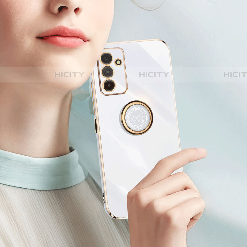 Silikon Hülle Handyhülle Ultra Dünn Schutzhülle Tasche Flexible mit Magnetisch Fingerring Ständer XL1 für Samsung Galaxy M13 4G