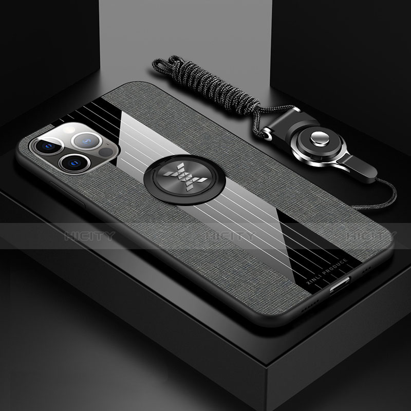 Silikon Hülle Handyhülle Ultra Dünn Schutzhülle Tasche Flexible mit Magnetisch Fingerring Ständer Z01 für Apple iPhone 15 Pro Max
