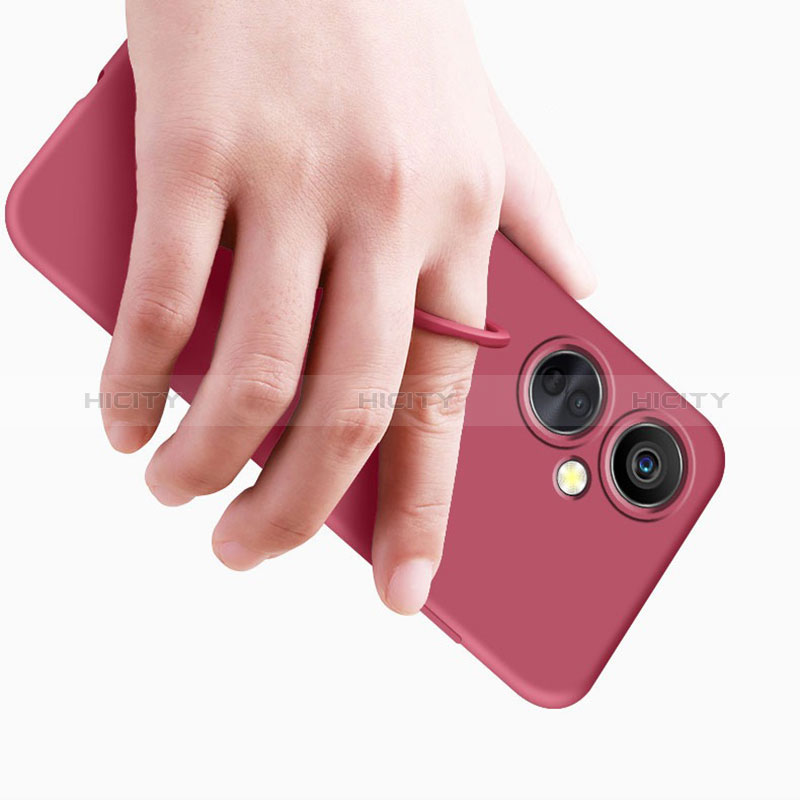 Silikon Hülle Handyhülle Ultra Dünn Schutzhülle Tasche Flexible mit Magnetisch Fingerring Ständer Z01 für OnePlus Nord CE 3 5G