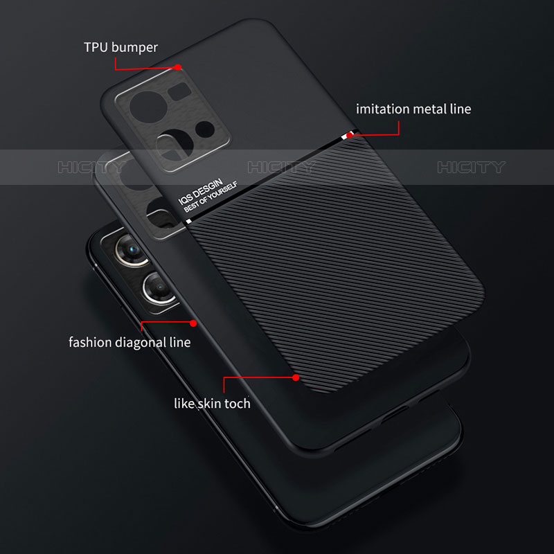 Silikon Hülle Handyhülle Ultra Dünn Schutzhülle Tasche Flexible mit Magnetisch für Oppo F21s Pro 4G