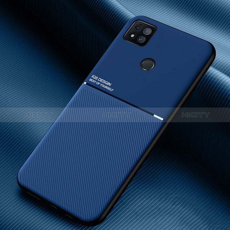 Silikon Hülle Handyhülle Ultra Dünn Schutzhülle Tasche Flexible mit Magnetisch für Xiaomi POCO C3 Blau Plus