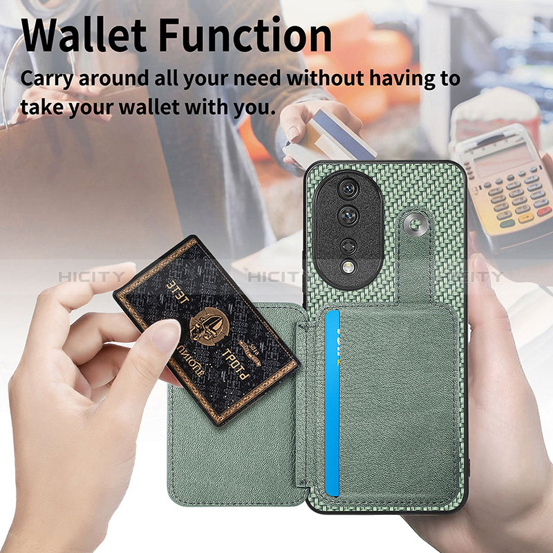 Silikon Hülle Handyhülle Ultra Dünn Schutzhülle Tasche Flexible mit Magnetisch S01D für Huawei Honor 80 5G