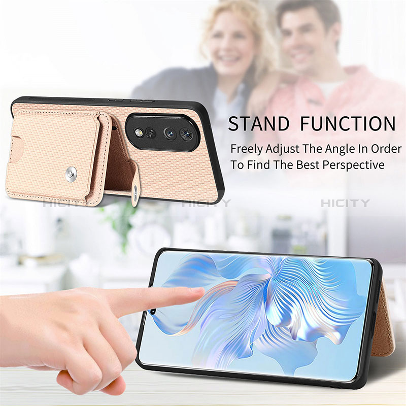 Silikon Hülle Handyhülle Ultra Dünn Schutzhülle Tasche Flexible mit Magnetisch S01D für Huawei Honor 80 Pro Flat 5G