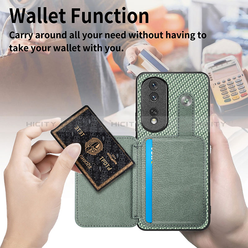 Silikon Hülle Handyhülle Ultra Dünn Schutzhülle Tasche Flexible mit Magnetisch S01D für Huawei Honor 80 Pro Flat 5G groß