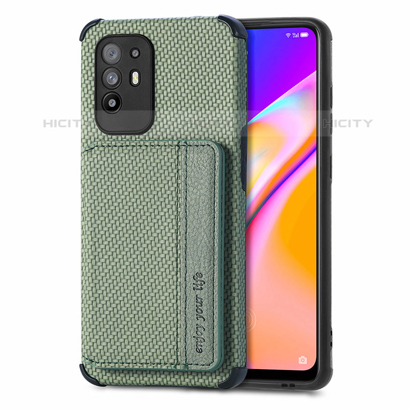 Silikon Hülle Handyhülle Ultra Dünn Schutzhülle Tasche Flexible mit Magnetisch S01D für Oppo A94 5G Grün Plus