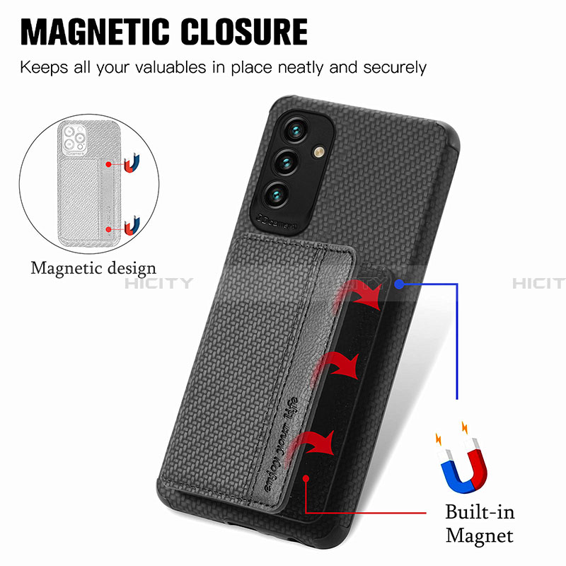 Silikon Hülle Handyhülle Ultra Dünn Schutzhülle Tasche Flexible mit Magnetisch S01D für Samsung Galaxy A13 5G