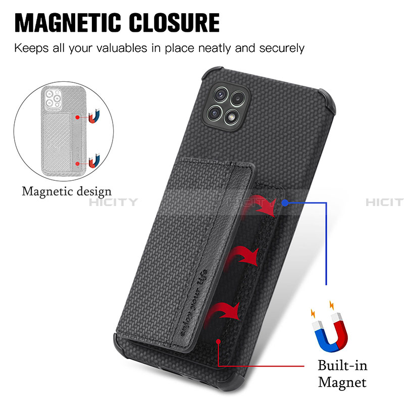 Silikon Hülle Handyhülle Ultra Dünn Schutzhülle Tasche Flexible mit Magnetisch S01D für Samsung Galaxy A22 5G