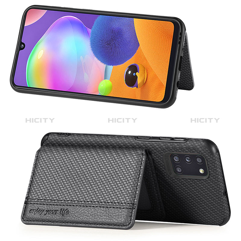 Silikon Hülle Handyhülle Ultra Dünn Schutzhülle Tasche Flexible mit Magnetisch S01D für Samsung Galaxy A31
