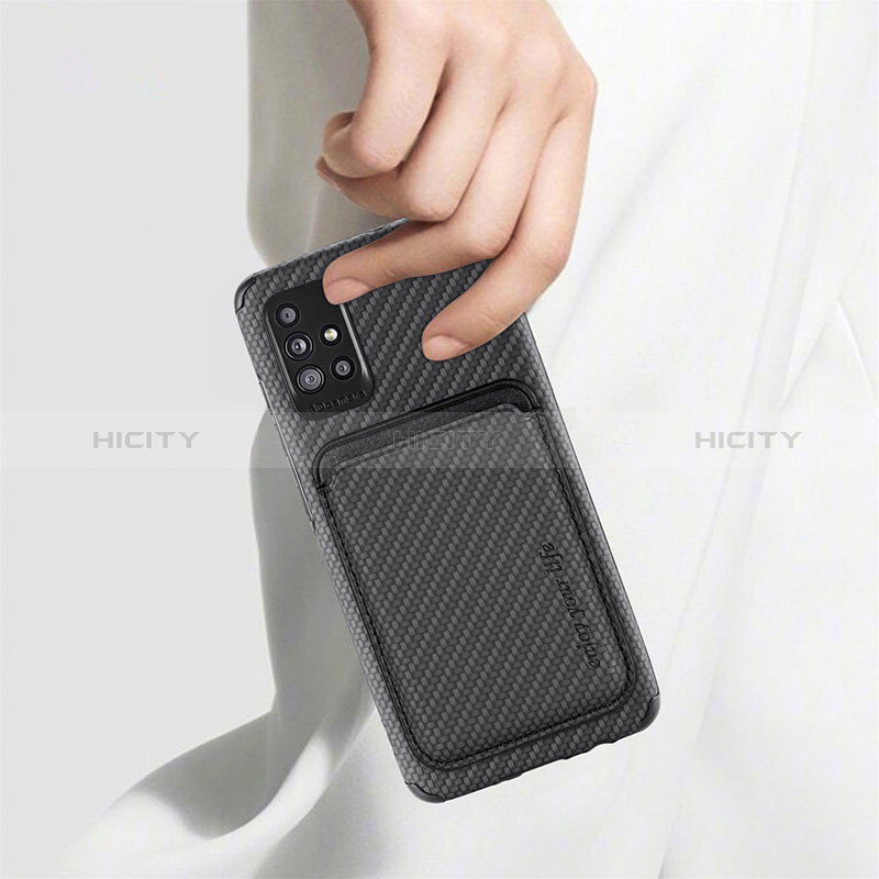 Silikon Hülle Handyhülle Ultra Dünn Schutzhülle Tasche Flexible mit Magnetisch S01D für Samsung Galaxy A71 5G groß