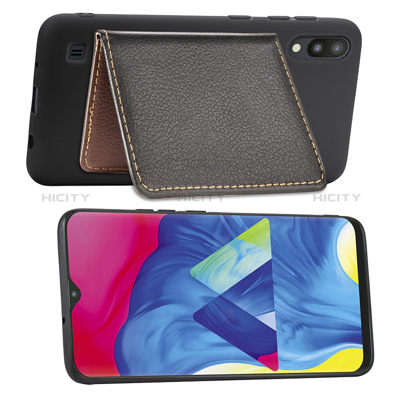 Silikon Hülle Handyhülle Ultra Dünn Schutzhülle Tasche Flexible mit Magnetisch S01D für Samsung Galaxy M10 groß